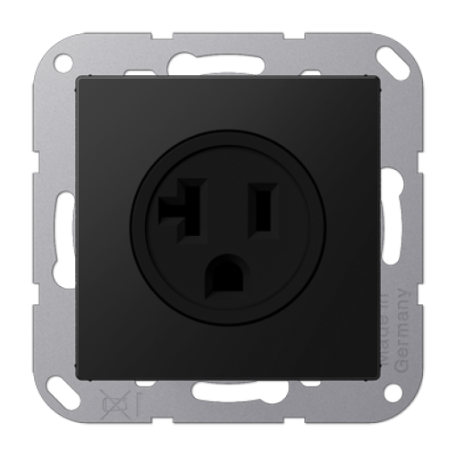 Conector NEMA de EE.UU. A negro mate