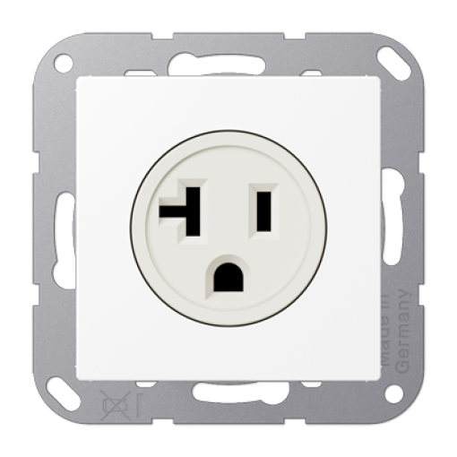Conector NEMA de EE.UU. A blanco mate