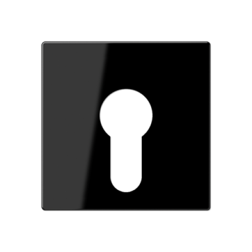 Placa interruptor llave A negro