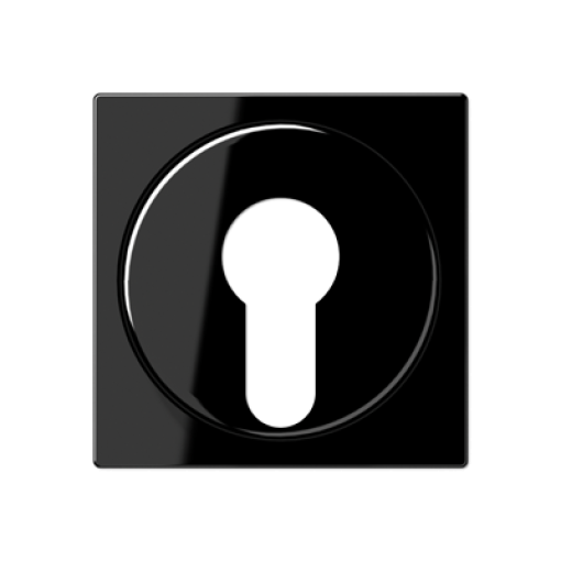 Placa interruptor llave A negro