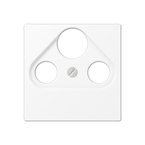 Placa toma SAT TV. A blanco mate