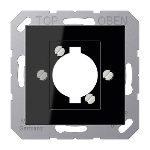 Placa para enchufe XLR A negro