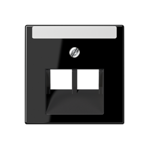 Placa telef. doble. inscr. A negro
