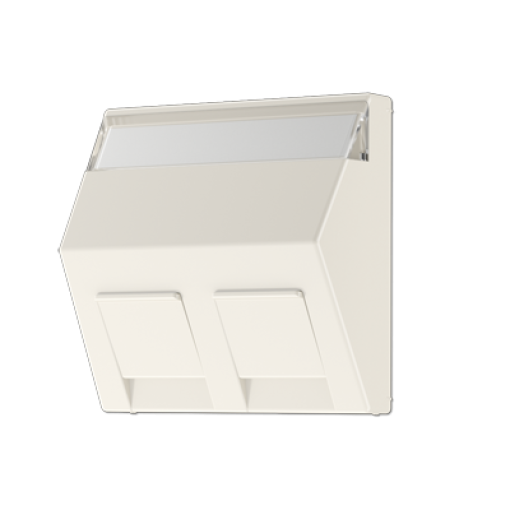 Placa Mod. Jack 2 tomas inscr. A blanco