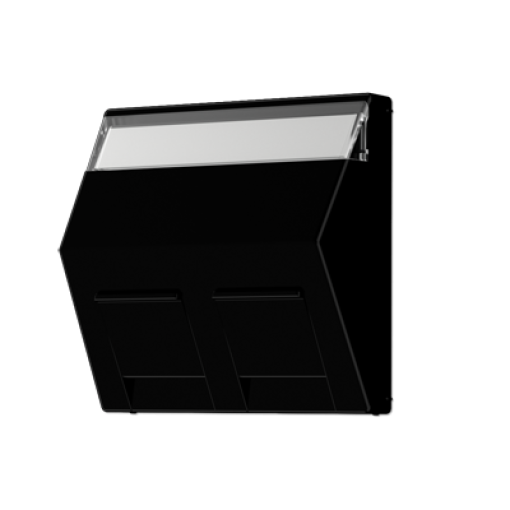 Placa Mod. Jack 2 tomas inscr. A negro