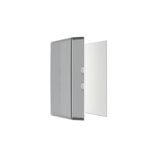 Placa transparente con tira