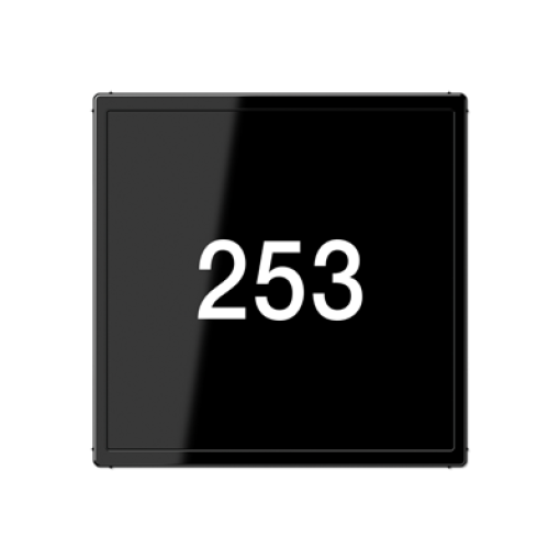 Placa cristal señalización LED A negro