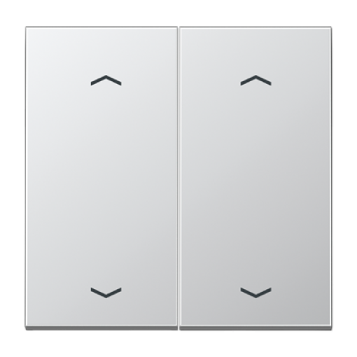 Tecla pulsador doble pers. LS aluminio