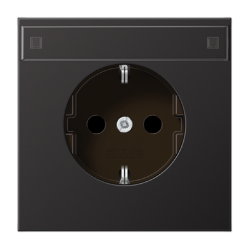 Enchufe inscr. prot. contacto LS dark