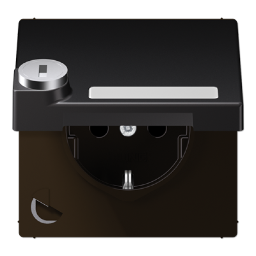 Enchufe tapa abat. retroc. LS dark