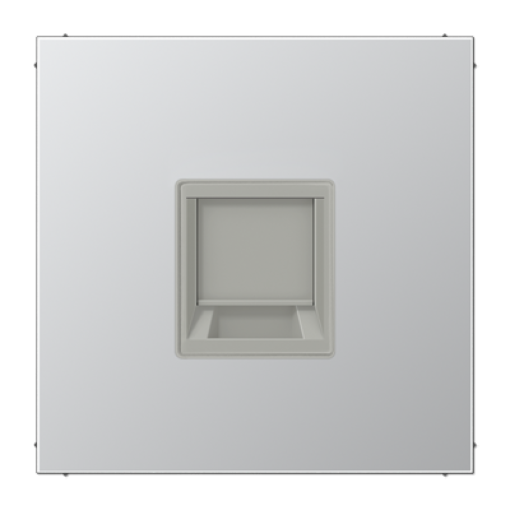 Placa Mod.Jack 1 toma inscr. LS alum.