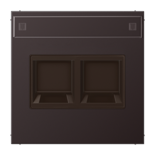 Placa Mod.Jack 2 tomas NA WE LS dark