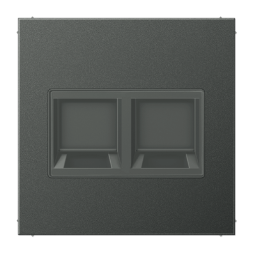 Placa Mod.Jack-Radiall. 2 tomas LS antra