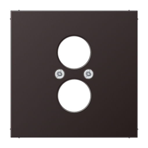 Placa altavoz 2 tomas LS dark