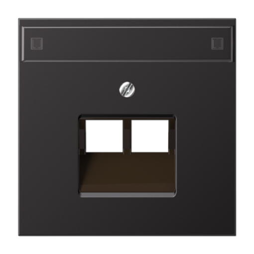 Placa central telef. 2 tomas LS dark