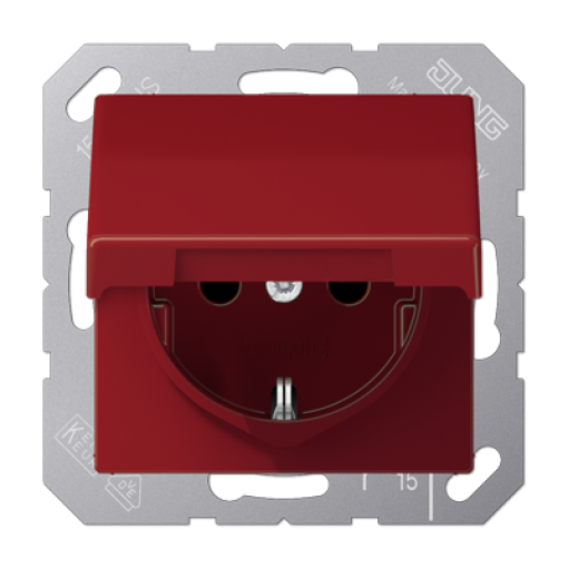 Enchufe t. abatprot. contacto AS rojo