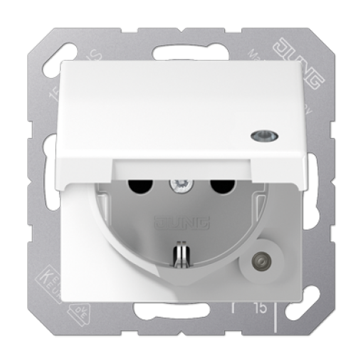 Enchufe tapa abat. indicador AS bl alpi