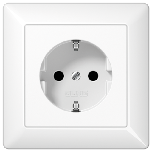 Enchufe SCHUKO prot contacto AS bl alpi