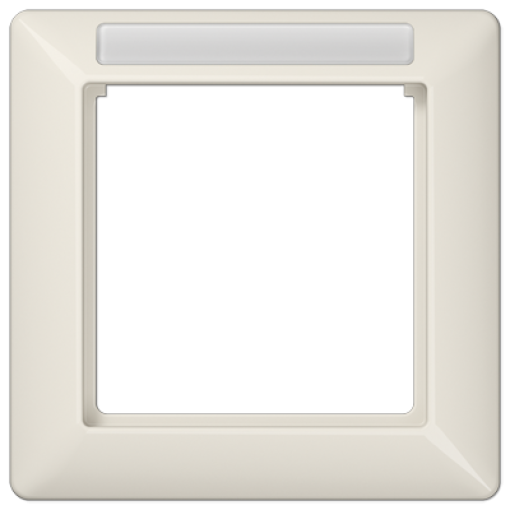 Marco simple inscr. AS blanco marfil