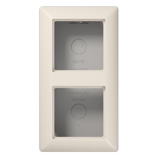 Caja de superf. doble AS blanco marfil
