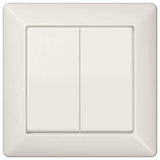 Tecla doble AS blanco marfil