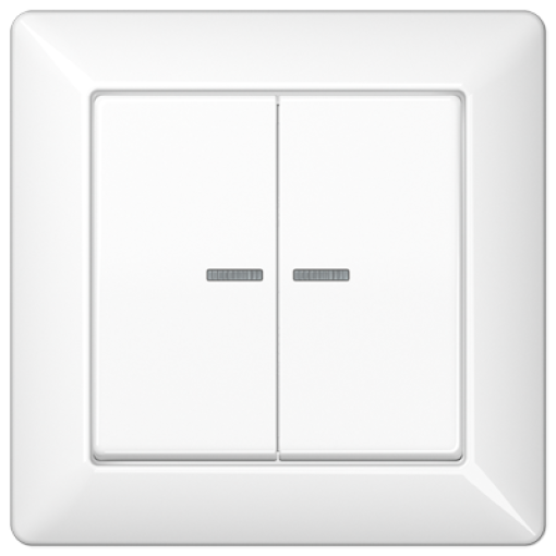 Tecla doble cvisor y marco AS bl. alpi