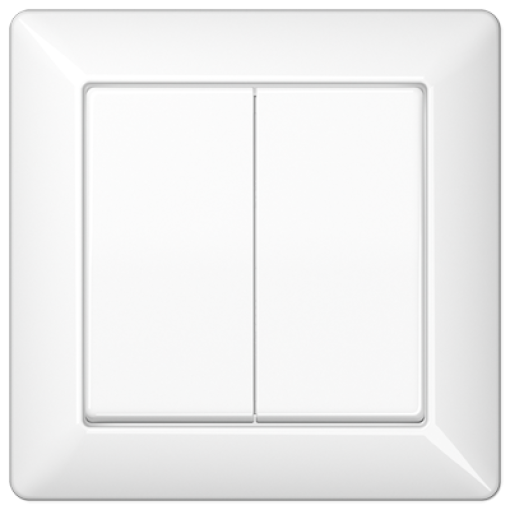 Tecla doble AS blanco alpino