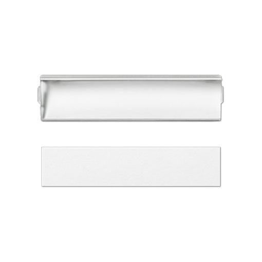 Placa transparente con tira