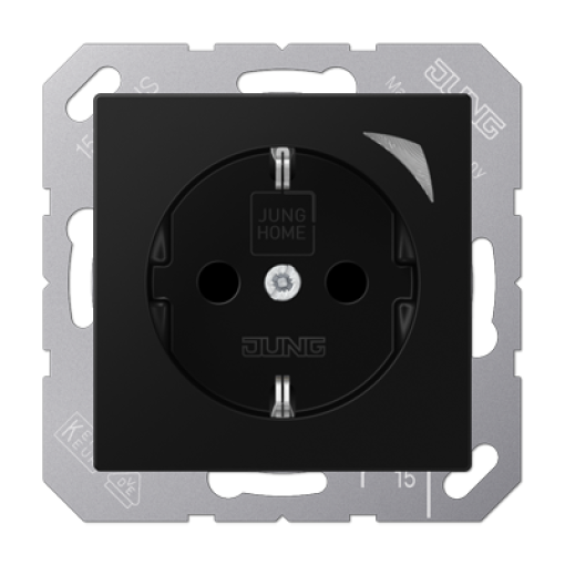 Enchufe JUNG HOME Energy A negro mate