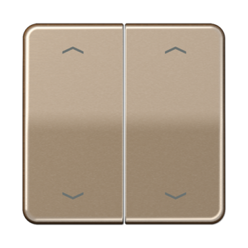 Tecla pulsador doble pers. CD bro-oro