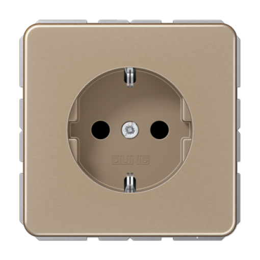 Enchufe SCHUKO prot contacto CD bro-oro