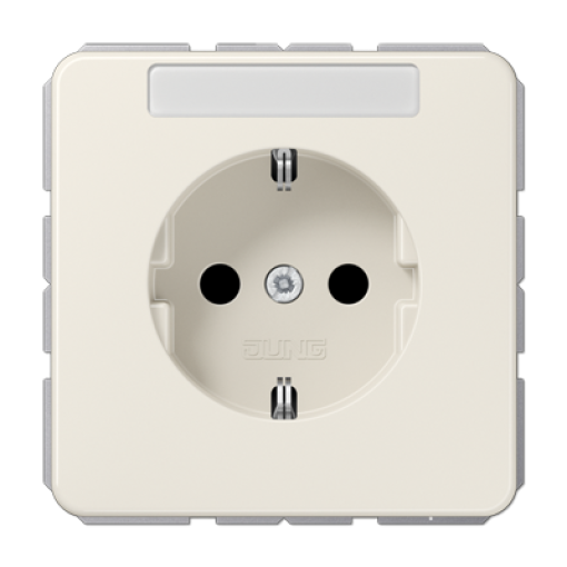 Enchufe inscr. Prot. CD blanco marfil