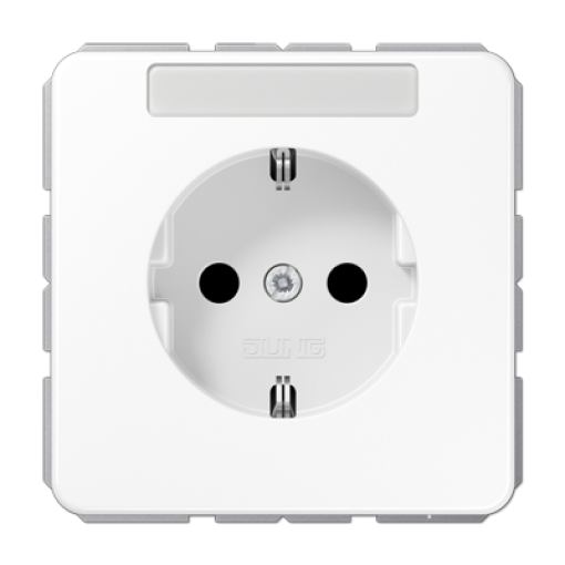 Enchufe inscr. Prot. CD blanco alpino