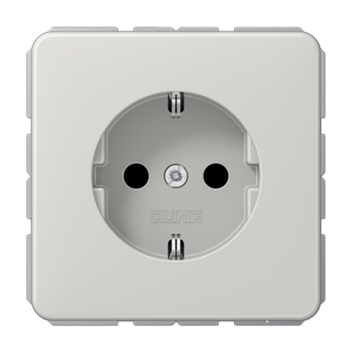 Enchufe SCHUKO prot contacto CD gris cl