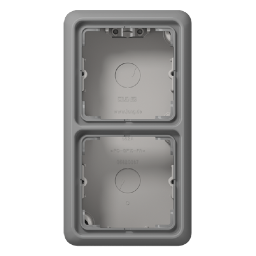 Caja de superf. doble CD gris
