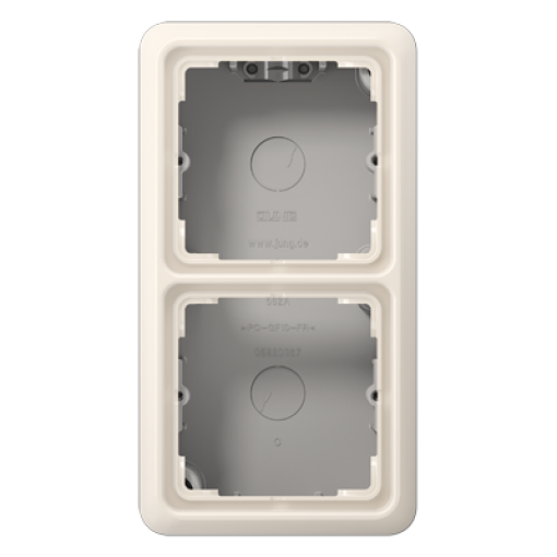 Caja de superf. doble CD bl marfil