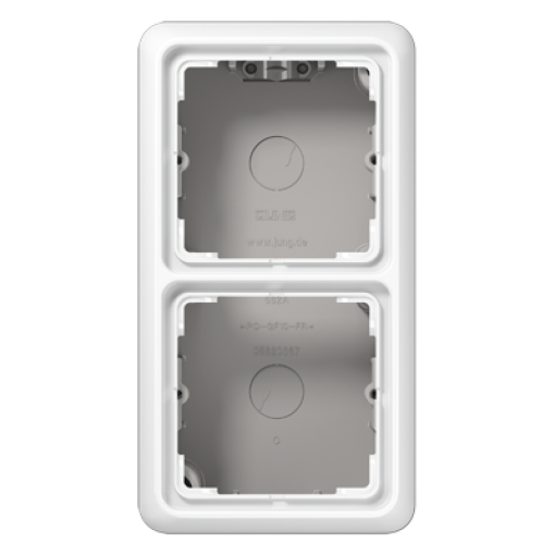 Caja de superf. doble CD bl. alpi