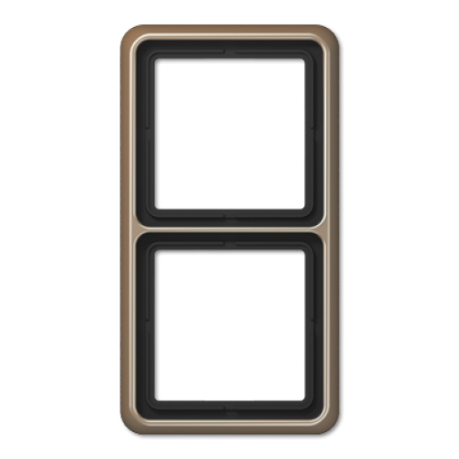 Marco doble CD bronce oro