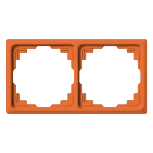 Marco doble canal cable CD naranja