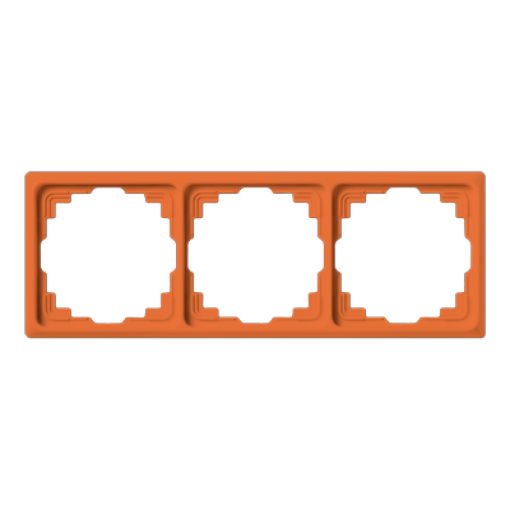 Marco triple canal cable CD naranja