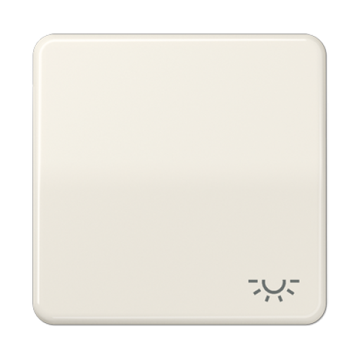 Tecla csimb. luz CD blanco marfil