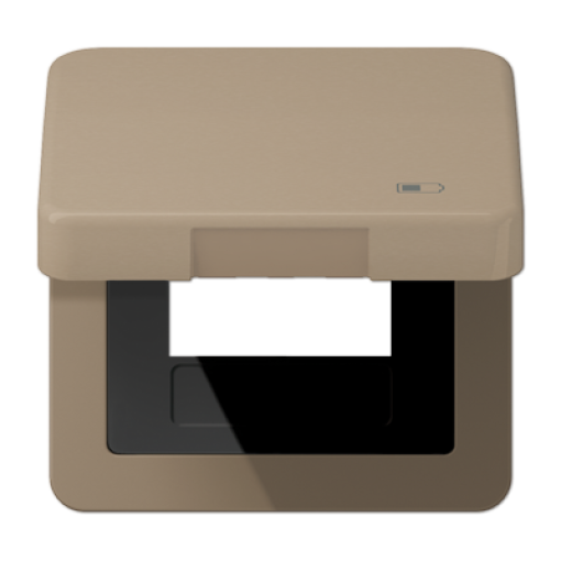Tapa abat. retroc. simb. USB CD bro-oro