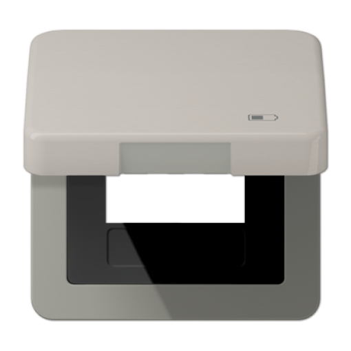 Tapa abat. retroc. simb. USB CD platino