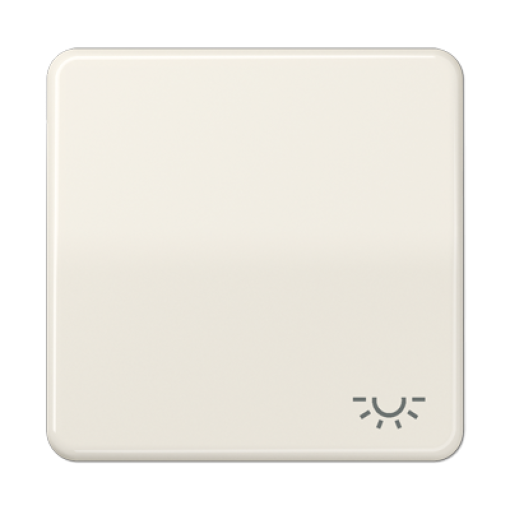 Tecla csimb. luz CD blanco marfil