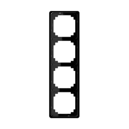 Marco cuádruple CD negro