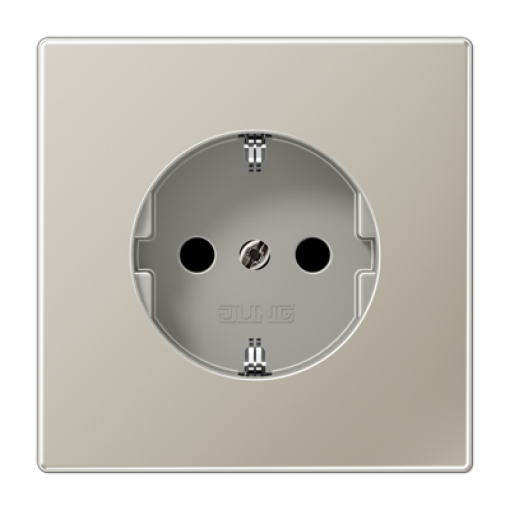 Enchufe SCHUKO prot. contacto LS acero