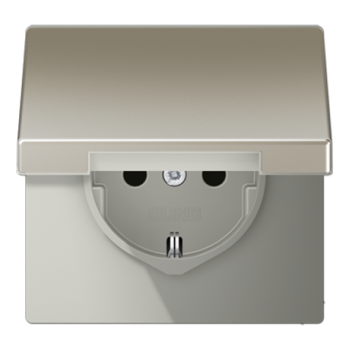 Enchufe t. abatprot. contacto LS acero