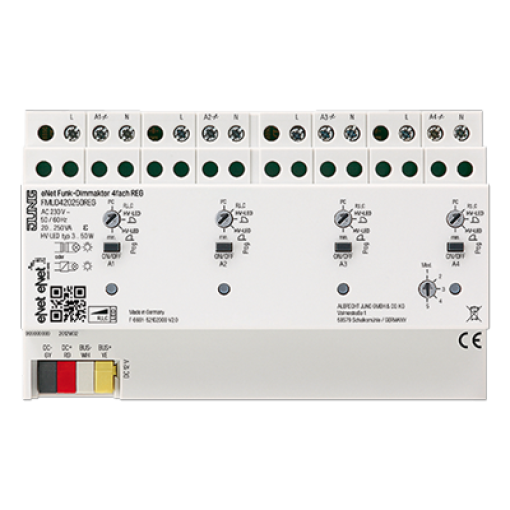 Actuador dimmer eNet 4 fases, carril DIN