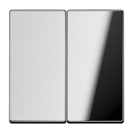 Tecla pulsador doble. LS cromado