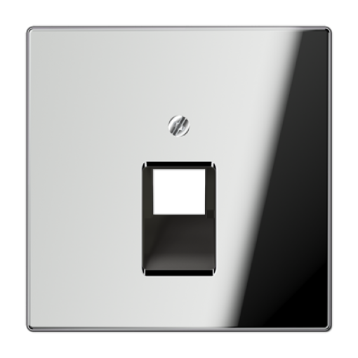 Placa central telef. LS cromado